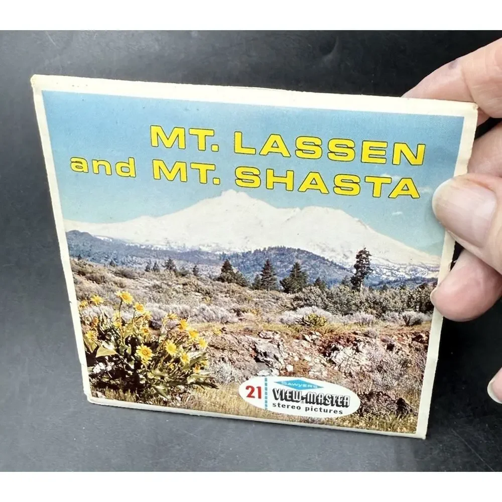 Mount Lassen & Mount Shasta California View-Master 3 Reel Packet Full Color Rare